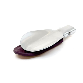 Trixi Gronau Schuhanzieher Cedric, Edelstahl, Ledergriff Strauss purple, zu